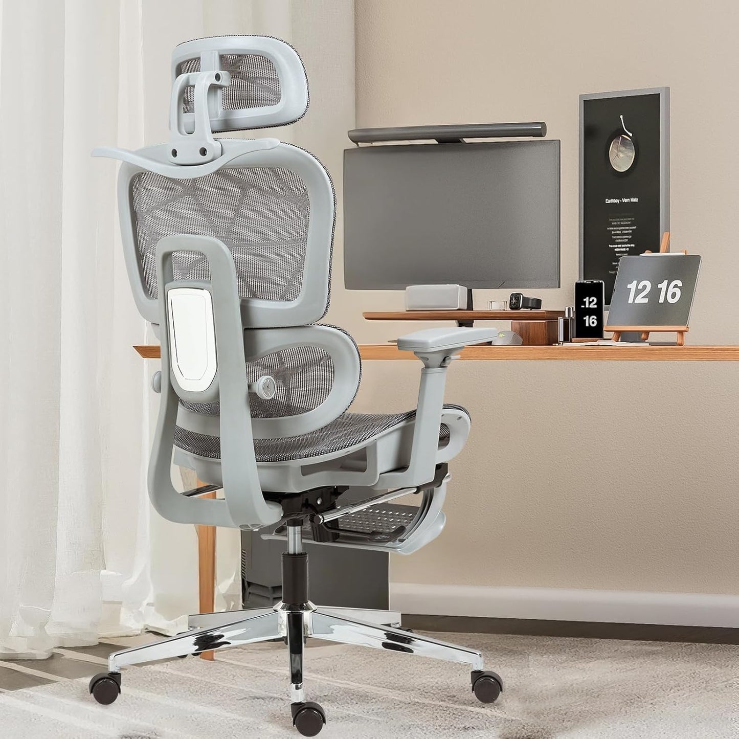 Ergonomic Mesh Office and Gaming Chair with Footrest